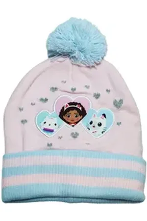 Gabbys Dollhouse Bommelmütze Gabbys Dollhouse Kinder Mädchen Winter Bommel Mütze Wintermütze Gr. 52 bis 54 bunt 54