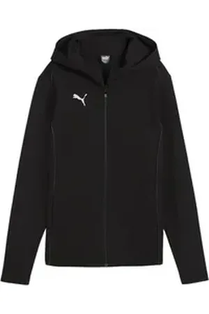 PUMA Fußballtrikot teamFINAL Casuals Kapuzenjacke Damen Teamsport schwarz|silberfarben S