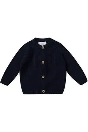 Stellou & friends Strickjacke Leicht gerippte Strickjacke Leicht gerippte Strickjacke blau 62/68