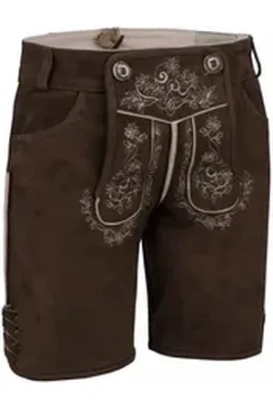 Almbock Trachtenlederhose Damen Lederhose Loreen (1-tlg) schokobraun braun 34