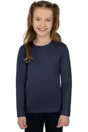 Trigema Longsleeve Langarmshirt (1-tlg) blau 116