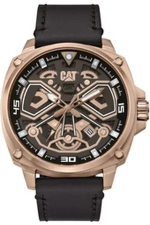 Caterpillar ERPILLA Chronograph Armbanduhr - Tokyo braun/rosagold, Armband Leder braun, 44mm, (1-tlg), Tokyo-Kollektion, jede Uhr hat ihr eigenes, einzigartiges Flair rosa