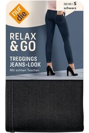 Nur Die Treggings Relax & Go schwarz 40-44