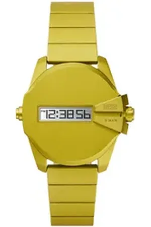 Diesel Digitaluhr BABY CHIEF DZ2207, Quarzuhr, Armbanduhr für Damen und Herren, digital gelb