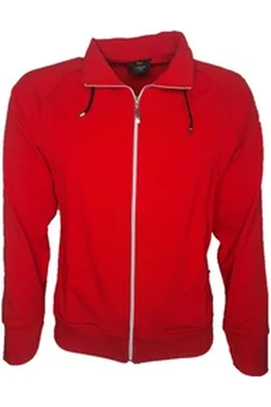 Authentic Klein Sweatjacke Sportive Damen Baumwoll-Mix Jacke mit Zierstickerei rot 19