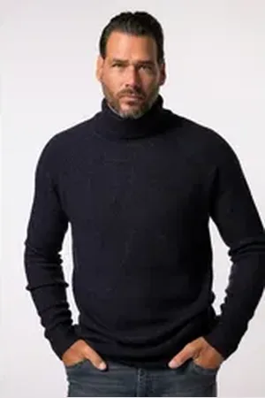 JP 1880 Rundhalspullover JP 1880 Rollkragen-Pullover bis 7 XL blau 4XL