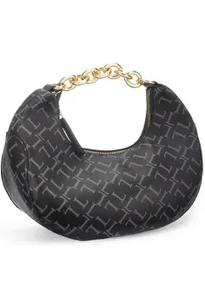 Lascana Umhängetasche, Henkeltasche, Hobo Bag, Umhängetasche mit Kettendetail VEGAN schwarz