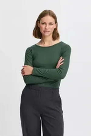 B YOUNG Shirttop BYPAPILONE modisches Longsleeve grün XL
