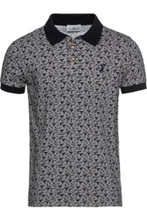 Almsach Poloshirt Poloshirt mit Hirsch grau L