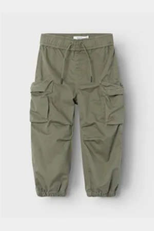 NAME IT Chinohose Chino Jogger Pants Cargo Hose mit Gummizug NMMBEN NMMBEN R PARACHUTE PANT NOOS schwarz 80