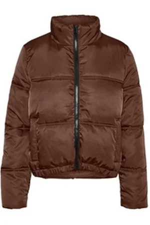 Noisy May Winterjacke Kurze Puffer Stepp Übergangsjacke ohne Kapuze NMANNI (1-St) 4231 in Braun lila|braun XS
