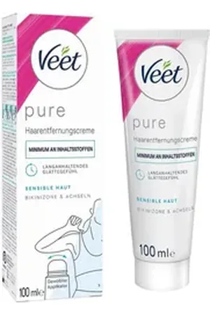 Veet Enthaarungscreme für Bikinizone & Achseln 100 ml, 1 St., Haarentfernungscreme, für sensible Haut