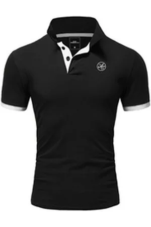 amaci Poloshirt MEMPHIS Basic Kontrast Polo Shirt schwarz 4XL