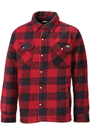 Dickies Thermohemd Portland warm gefüttert aus Polarfleece, mit 2 Brusttaschen rot|schwarz XL