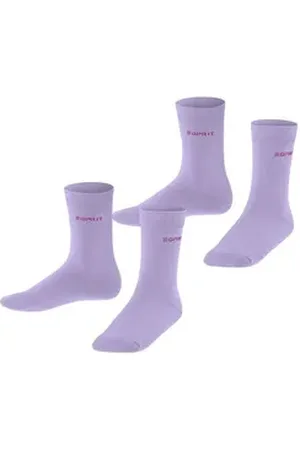 ESPRIT Socken Foot Logo 2-Pack (2-Paar) ein unbeschwerter Tragekomfort lila 23-26