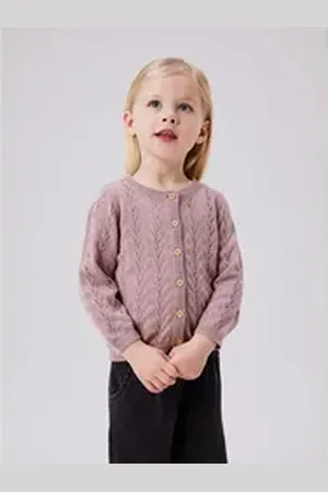 NAME IT Strickjacke NMFBANNI LS KNIT CARD NOOS rosa 80