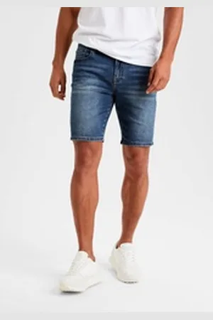 Buffalo Jeansshorts 5-Pocket Shorts, mit normaler Bundhöhe, kurze Hose aus elastischer Denim-Qualität blau 32