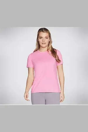 Skechers PERFORMANCE Funktionsshirt Damen GO DRI SWIFT TEE T-Shirt TS104/HPW rosa weiss rosa XL