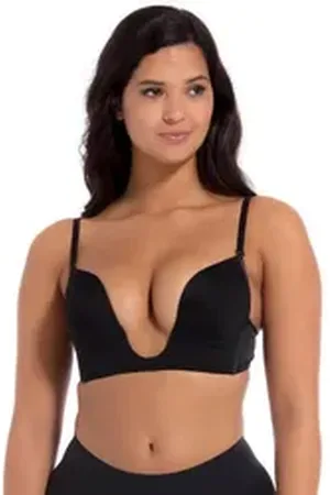 Magic Bodyfashion Bügelloser BH V-Bra extrem tief fallender Ausschnitt und extra tiefer Rücken schwarz 85
