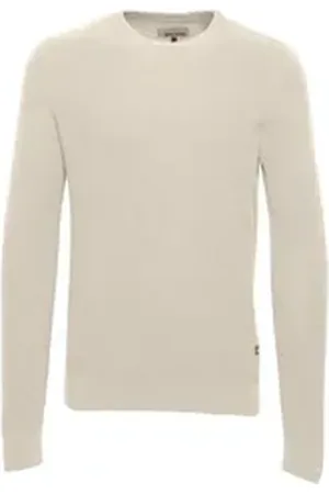 Blend Strickpullover Rundhals Strickpullover Basic Langarm Sweater Cotton Knitted Sweater - H-4349 beige XL