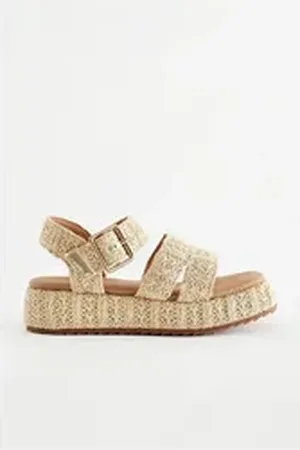 Next Keilabsatzsandale mit Plateausohle Keilsandalette (1-tlg) beige 32 EU