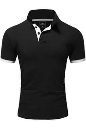 amaci Poloshirt DETROIT Basic Kontrast Poloshirt schwarz 3XL