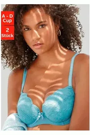 Petite Fleur Balconnet-BH (Packung, 2 Stück) mit hübscher Spitze, Dessous grün 85