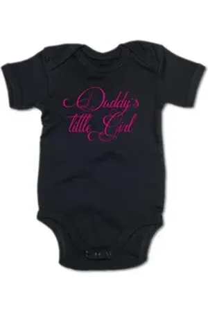 G-graphics Kurzarmbody Daddy ́s little girl Baby Body mit Spruch / Motiv / Aufdruck • als Geschenk schwarz 0-3 Monate