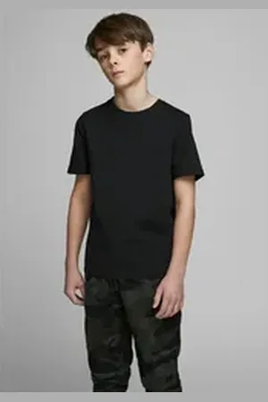 JACK & JONES Junior Rundhalsshirt JJEORGANIC BASIC TEE SS O-NECK NOOS JNR schwarz 128 (134)