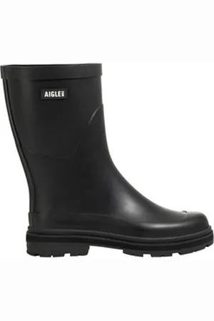 Aigle Damen Gummistiefel Mid Rain Gummistiefel Stoßdämpfend schwarz 38 EU