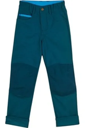 FINKID Outdoorhose Kuusi Canvas Deep Teal Outdoorhose Hose mit Kniebesatz 100/110 blau Gr.100/110