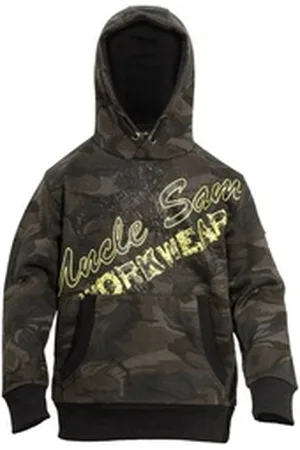 UNCLE SAM Kapuzensweatshirt Kinder Sweathoody schwarz 176