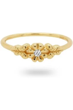 24Kae Fingerring 925er Sterlingsilber goldfarben 54