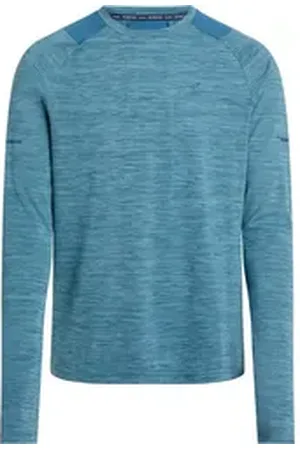energetics Langarmshirt He.-Langarmshirt Ailo LS M MELANGE/BLUE PETROL/ blau M