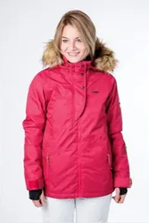 CNSRD Skijacke JILIAN A CS WOMEN Mit abnehmbarem Kunstfellkragen rot 42