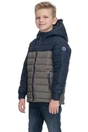 Ragwear Winterjacke Coolio Blocks Jungen Winter Steppjacke mit Kapuze blau 140
