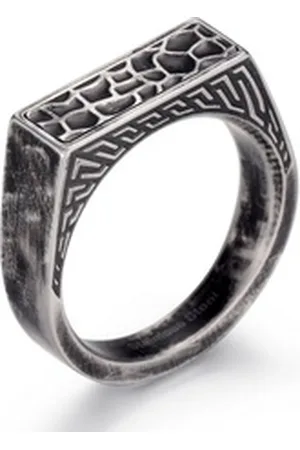 Firetti Siegelring Schmuck Geschenk Herrenring Artisan Vintage schwarz 66