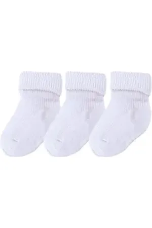 La Bortini Socken Weiße Baby Socken 3er Pack Erstlingssocken in weiß gerippt elastisch, weich, für Neugeborene, unisex, neutral weiß 6-9Mon