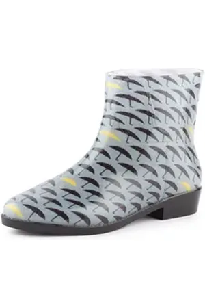 Ladeheid Regenstiefelette Damen LAZT201802 Gummistiefel für Frauen kurz und komfortabel grau 40 EU