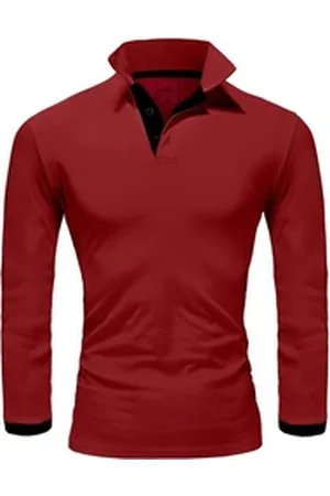 amaci Poloshirt CHARLOTTE Langarm Kontrast Poloshirt schwarz|weiß 4XL