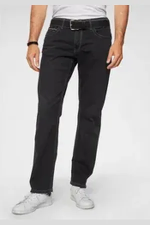 Camp David Loose-fit-Jeans CO:NO mit markanten Nähten und Stretch schwarz 34