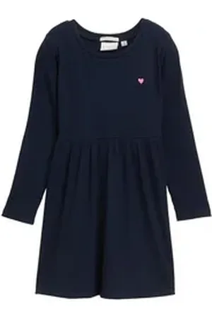 TOM TAILOR Sommerkleid Geripptes Kleid mit Herz-Stickerei blau 92/98
