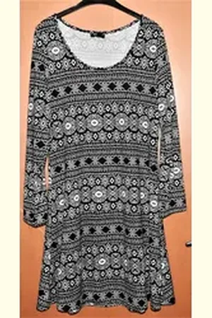 Yest A-Linien-Kleid Schwarz-Weiß 44