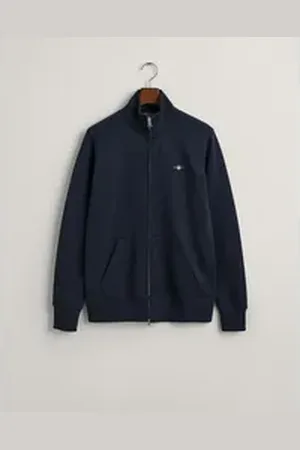 GANT Kapuzenpullover Shield Sweatjacke blau XL
