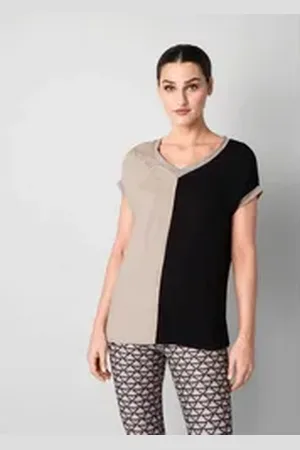 ALBA MODA Print-Shirt Shirt im Materialmix schwarz 44