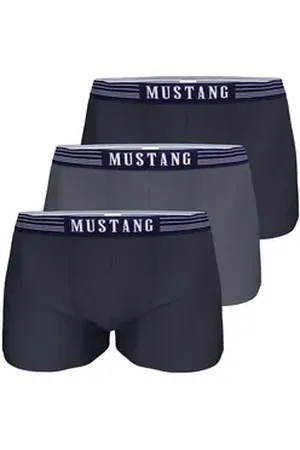 Mustang Retro Boxer TYLER SPORT Retro-Pants Herren Unterhose Boxershorts (Spar-Set, 3-St., 3er-Pack) enge Passform, perfekter Sitz, elastischer Bund, maximaler Komfort blau XL