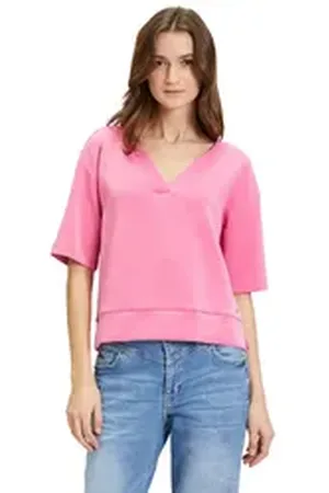 Betty & Co Betty&Co Kurzarmshirt Sweatpullover kurzarm (1-tlg) Form rosa 40