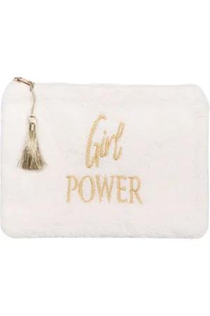 styleBREAKER Kosmetiktasche Beautybag Girl Power (1-tlg) beige