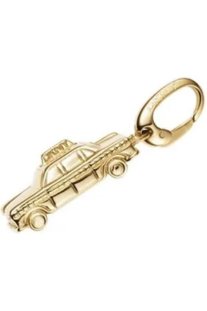 DKNY Charm-Einhänger Anhänger, aus Edelstahl, Gold farbig, Taxiform, Karabiner goldfarben