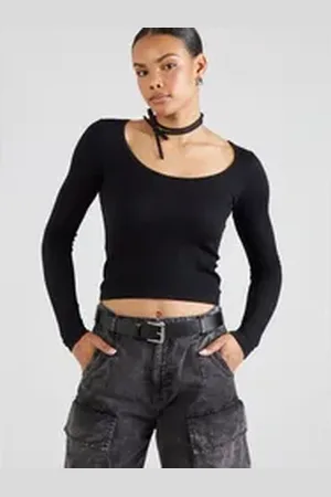 Noisy May Langarmshirt NMSOFINA (1-tlg) Plain/ohne Details schwarz M/L